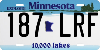 MN license plate 187LRF