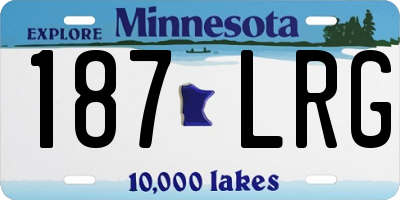 MN license plate 187LRG