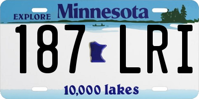 MN license plate 187LRI