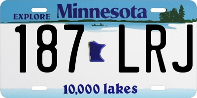 MN license plate 187LRJ