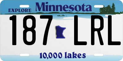 MN license plate 187LRL