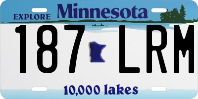 MN license plate 187LRM