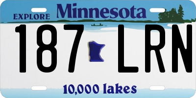 MN license plate 187LRN