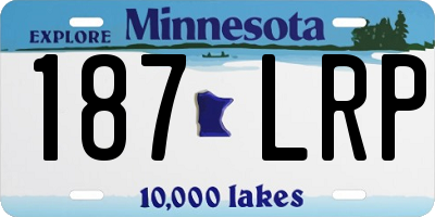 MN license plate 187LRP