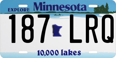 MN license plate 187LRQ