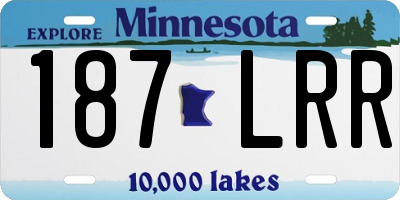 MN license plate 187LRR