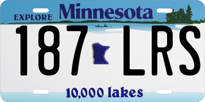 MN license plate 187LRS