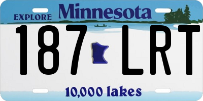 MN license plate 187LRT