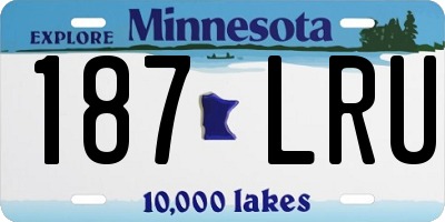 MN license plate 187LRU