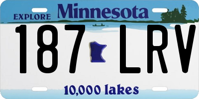 MN license plate 187LRV