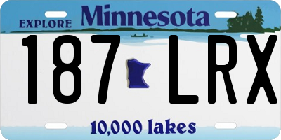 MN license plate 187LRX