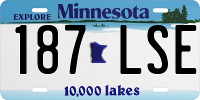 MN license plate 187LSE