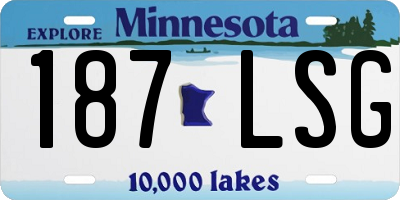 MN license plate 187LSG