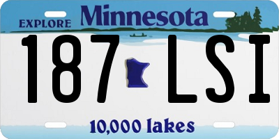 MN license plate 187LSI