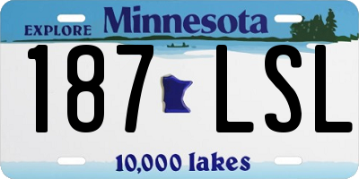 MN license plate 187LSL