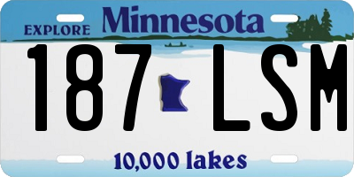 MN license plate 187LSM