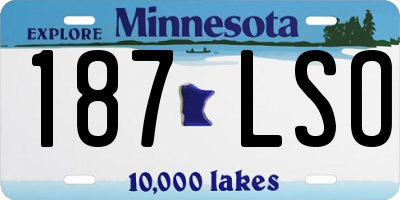 MN license plate 187LSO
