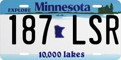 MN license plate 187LSR