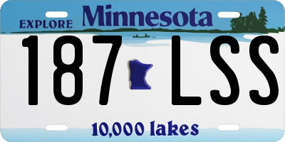 MN license plate 187LSS