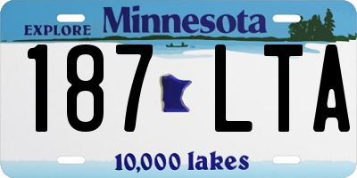 MN license plate 187LTA