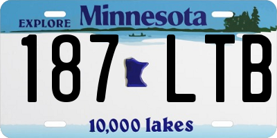 MN license plate 187LTB