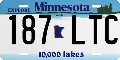 MN license plate 187LTC