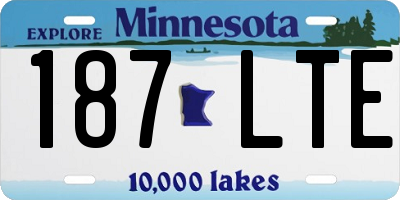 MN license plate 187LTE