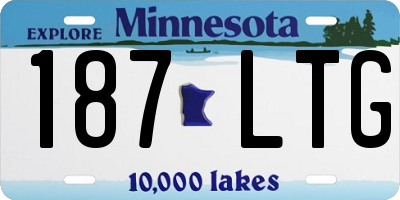 MN license plate 187LTG