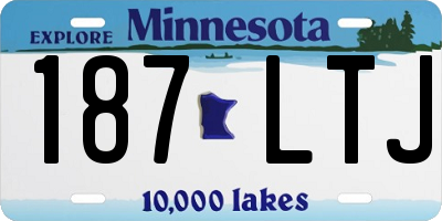MN license plate 187LTJ