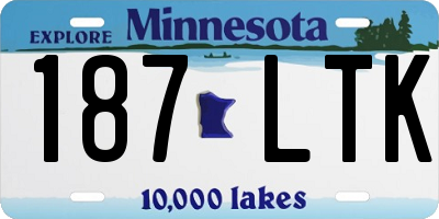 MN license plate 187LTK