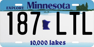 MN license plate 187LTL