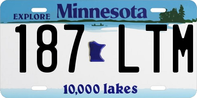 MN license plate 187LTM