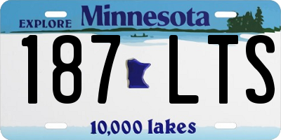 MN license plate 187LTS