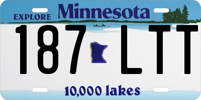 MN license plate 187LTT