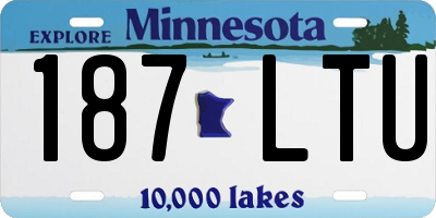 MN license plate 187LTU