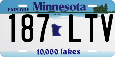 MN license plate 187LTV