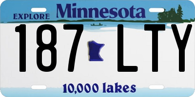 MN license plate 187LTY