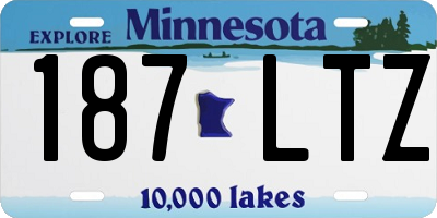 MN license plate 187LTZ
