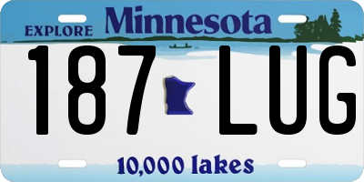 MN license plate 187LUG