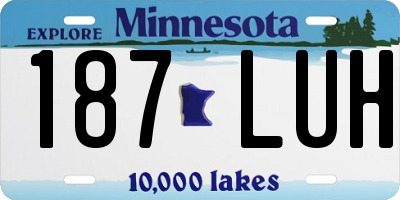 MN license plate 187LUH