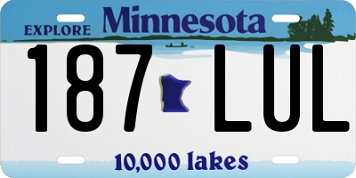MN license plate 187LUL
