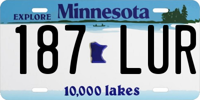 MN license plate 187LUR