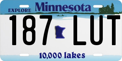 MN license plate 187LUT
