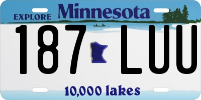 MN license plate 187LUU