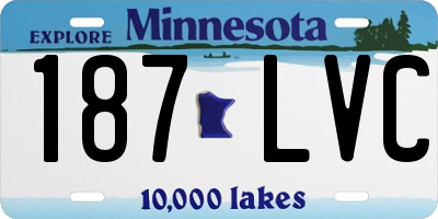 MN license plate 187LVC