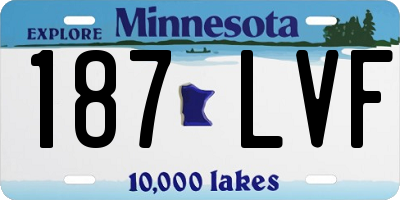 MN license plate 187LVF