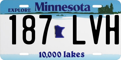 MN license plate 187LVH