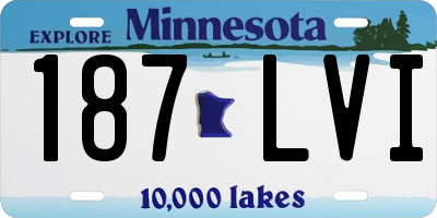 MN license plate 187LVI