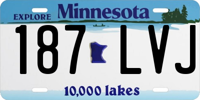 MN license plate 187LVJ