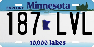 MN license plate 187LVL
